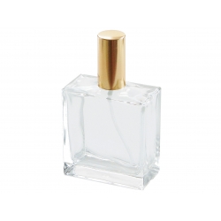 Butelka szklana perfumeryjna kryształowa DAVID 100 ml z atomizerem i nasadką, zakręcana